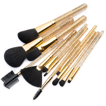 

Makeup Brushes with Cosmetic Case ENZO KEN 12 Pcs Synthetic Foundation Powder Concealers Eye Shadows Makeup Brush Sets
