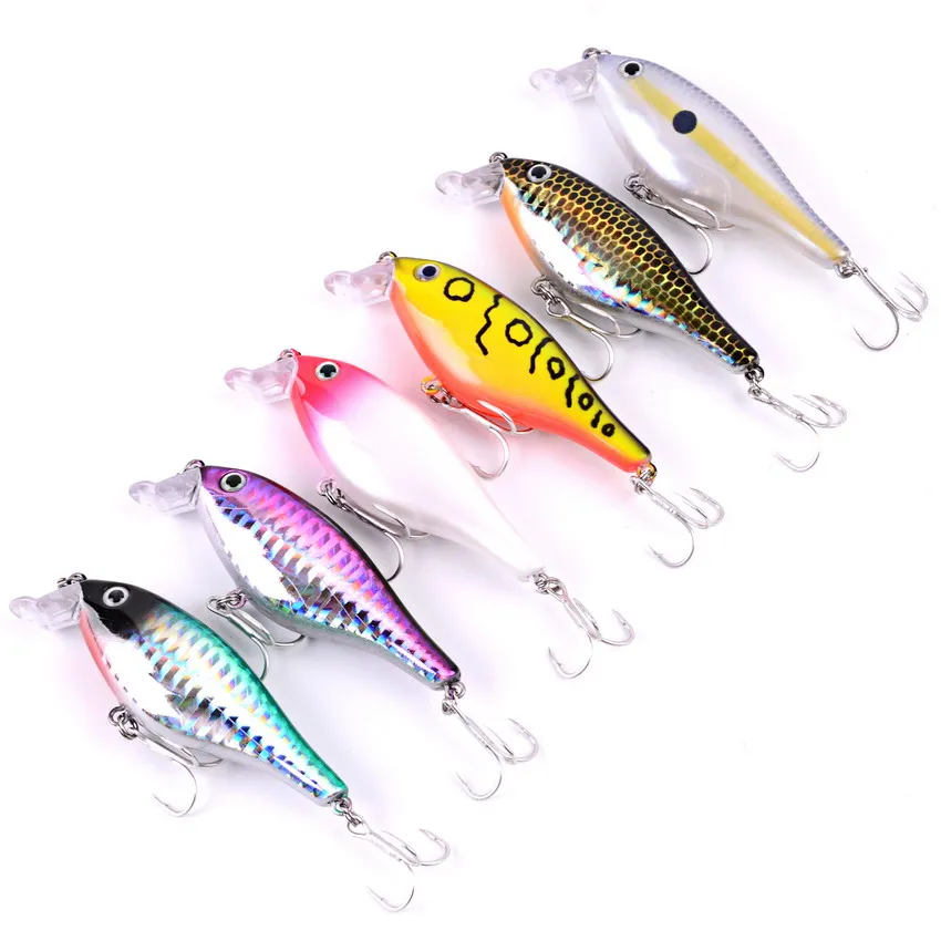 6pcs Fishing Lure Wobblers Minnow Hard Bait With Fishing Hooks Iscas Artificiais Para Pesca Fishing Tackle 12.7g 16.65g 11.09g
