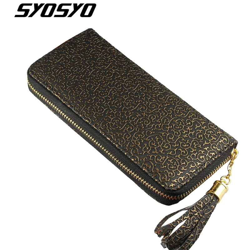 Women Purse New Fresh Women Wallets 2 Color Flower Leather Wallet Luxury Brand Vintage Women Clutch Wallet Lady Purse C0347S