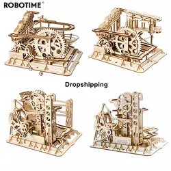 Robotime для дропшиппинг 4 вида DIY мраморный Run модель деревянные модели строительные наборы LG