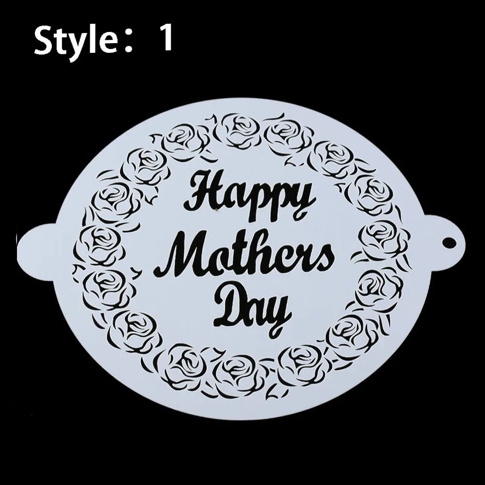 

happy mother's day 8 Inch Plastic Stencil Mold Embossing Mould painting Tool Spraying Template stencils for painting decoration