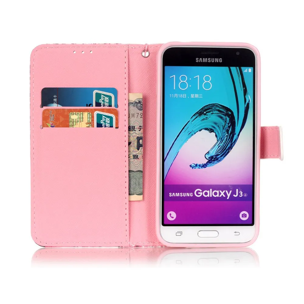 Блестящий бумажник чехол для samsung Galaxy J3 кожаный чехол-сумка для мобильного телефона для samsung Galaxy J3 samsung J3 откидная крышка Подставка