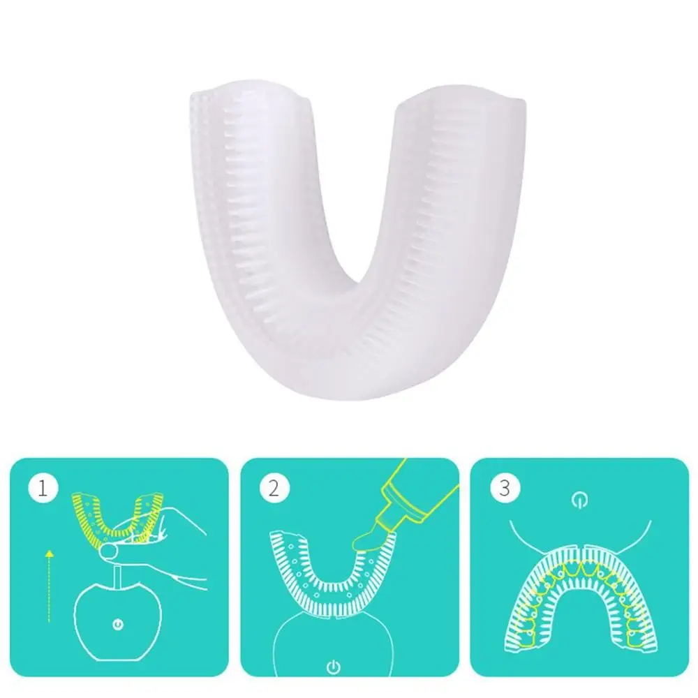 

U-shape Silicone Toothpaste Head High Quality Silica Gel Head Automatic Electric Toothpaste Head Teeth whitening