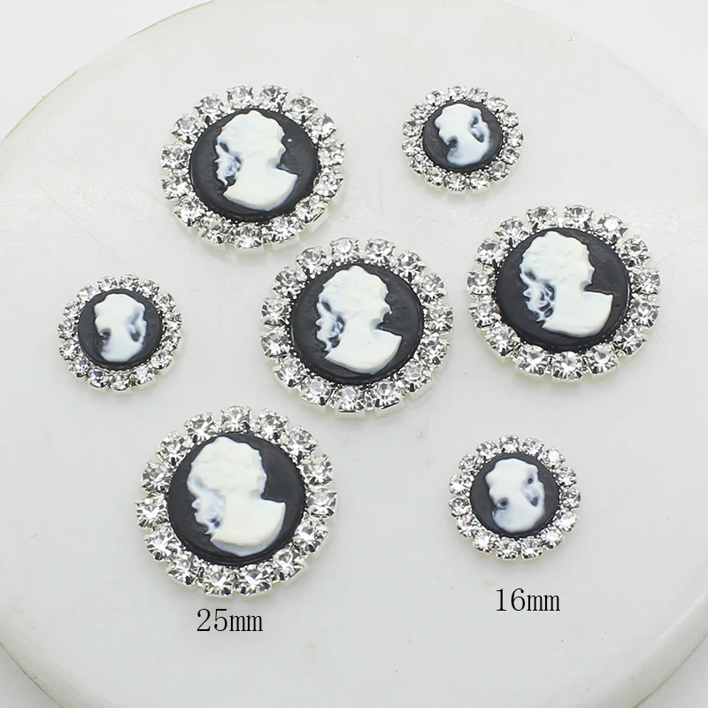 

YWXINXI New Hot 10Pcs/Lot 25mm Metal Filitty Diy jewelry Accessories rhinestones pedestal embellishments caps Decoration