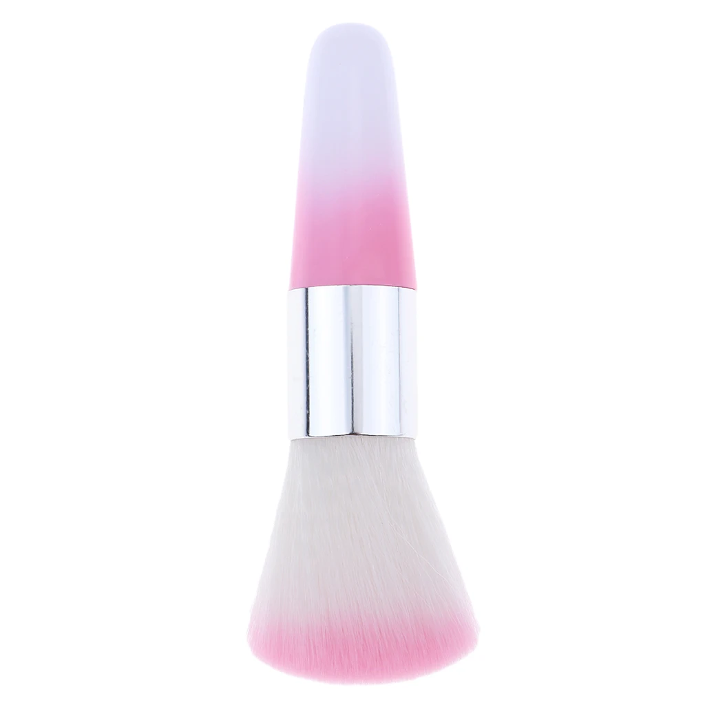 Makeup Blush Brush Nail Art Dust Cleaner Acrylic Nail Gels Powder Removal Brush, Random Color Blush Makeup Brush