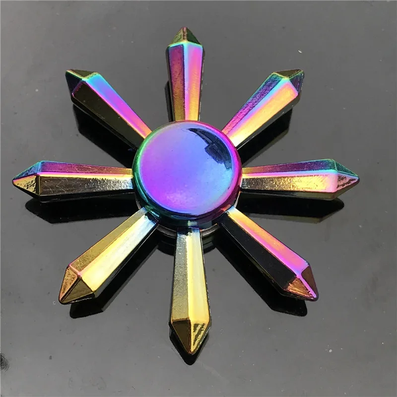 Белый Ainbow медный фиджет Спиннер для пальцев ABS EDC ручной Спиннер Tri для детей аутизм СДВГ тревога стресс помощь фокус ручной Спиннер игрушки - Цвет: Белый