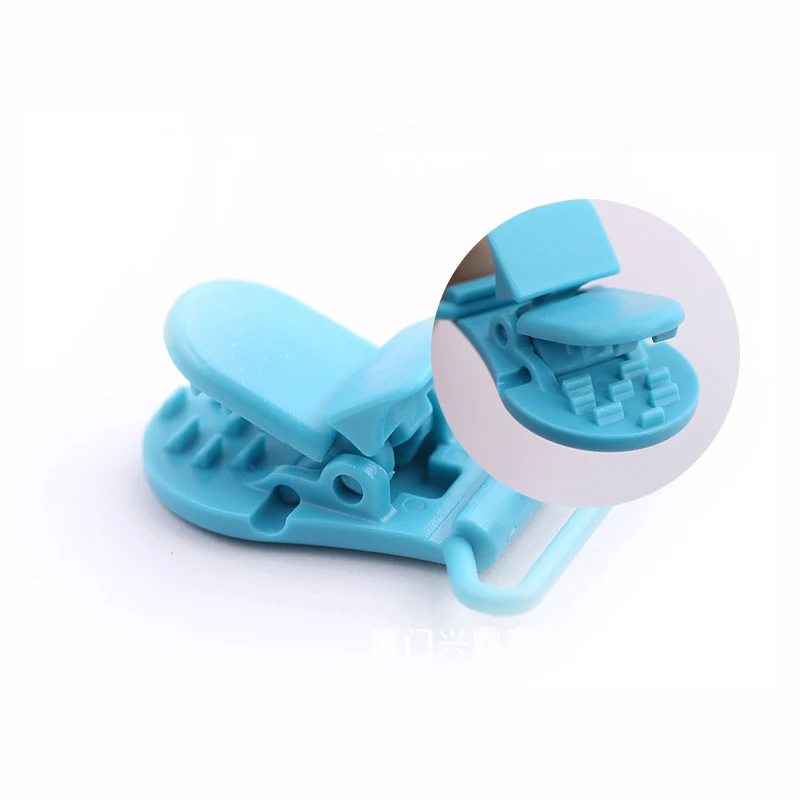 30/50/100pcs 1" 25mm Hot D Shape Plastic Baby Pacifier Clips Dummy Chain Holder Suspender Clips Clamp With Gripping Teeth 5