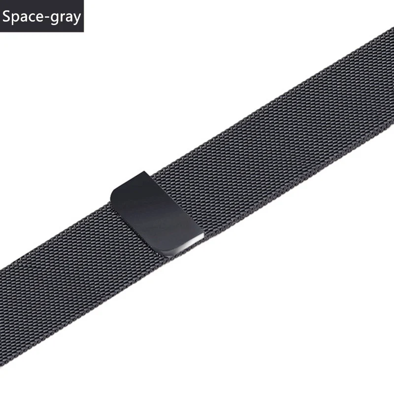 42 мм 38 мм 44 мм 40 мм ремешок для Apple Watch 4 3 2 1 ремешок для IWatch Миланский магнитный браслет из нержавеющей стали Петля аксессуары - Цвет ремешка: Space gray