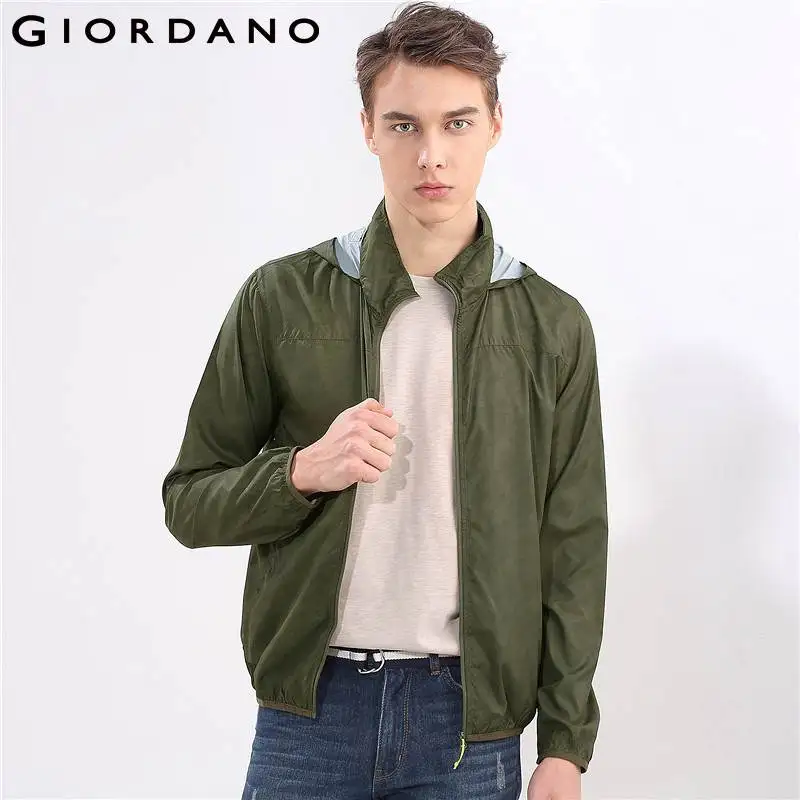 windbreaker with hidden hood