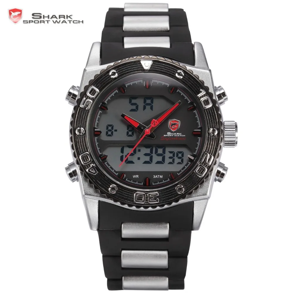 Shark Sport Watch Analog Alarm Auto Date Casual Cycling LED Outdoor