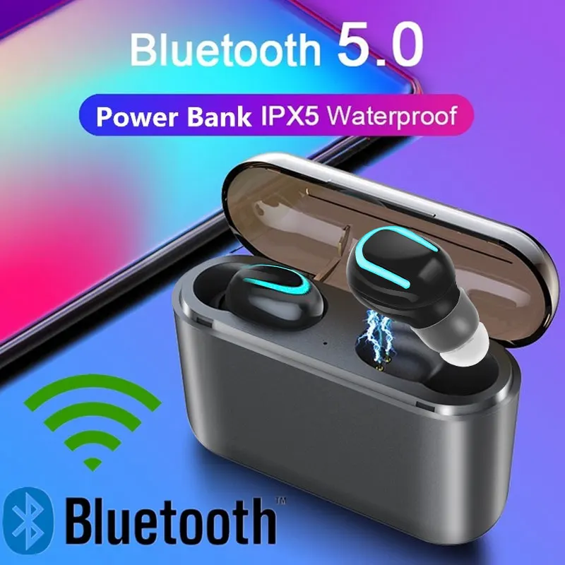 

U8 TWS Bluetooth Earphones True Wireless Bluetooth 5.0 EDR Earbuds Headset Stereo Built-in Mic with Charging Box