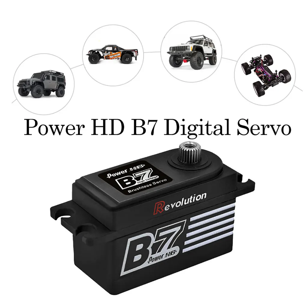 

Power HD B7 High Voltage Digital Brushless Servo w/Titanium Steel Gears 1:10 RC High Quality RC Car Parts toys for children