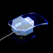 Etmakit NewestTransparent 1,3 м Проводная мышь тихий геймер Красочный светодиодный энергосберегающая светящаяся игровая мышь Мыши для настольного ноутбука
