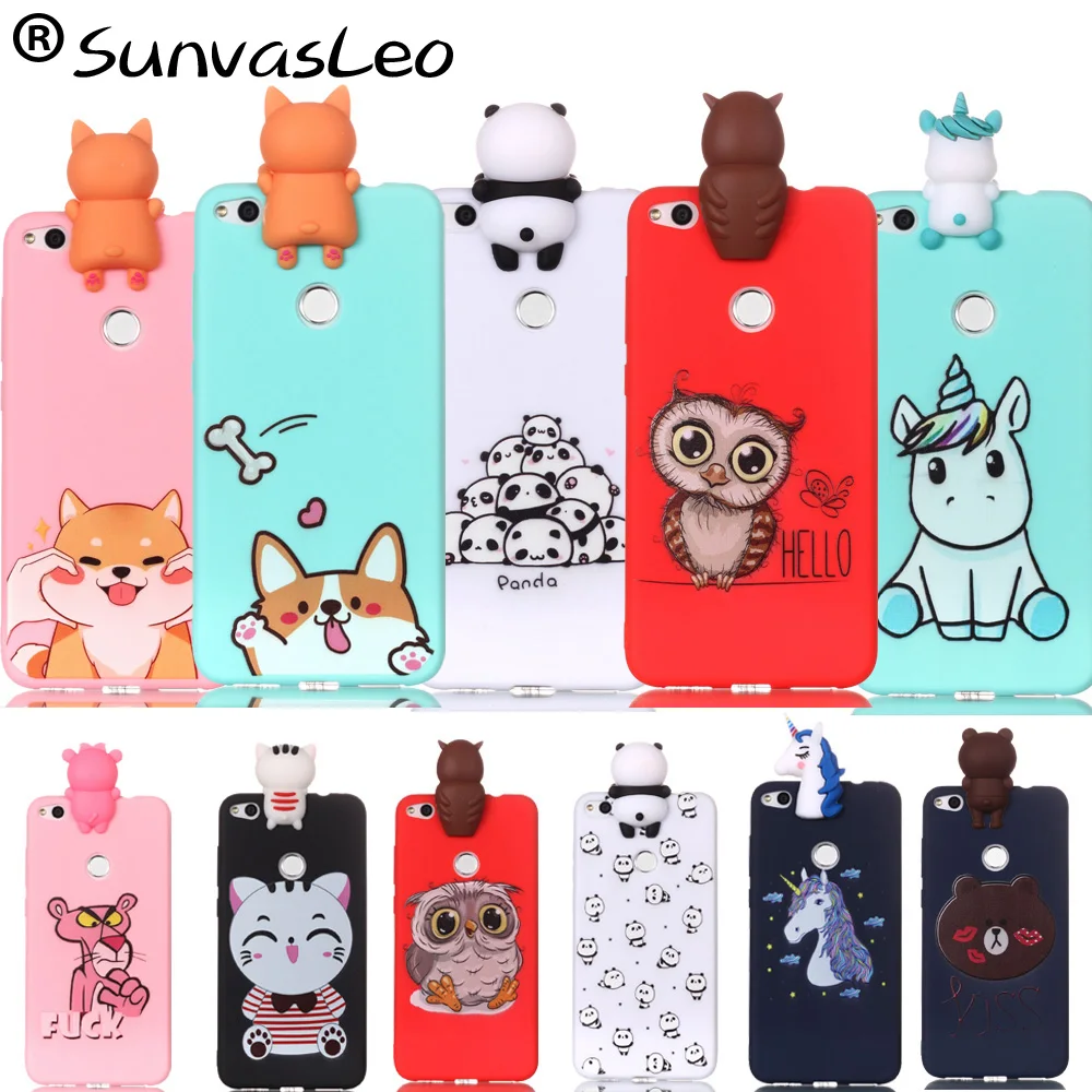 

For Huawei P8 Lite 2017 Case 3D Soft Silicone Cover Cartoon Smart Phone Cover Shell Skin For Huawei Honor 8 Lite Fundas Coque