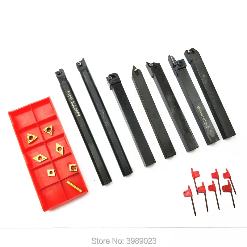 7 10 mm tool bars + gold inserts and CNC wood keys /SER1010H11 DCMT070204 CCMT060204 MGHER1010-2 SDJCR1010H07 | Инструменты