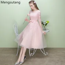 Robe de soiree Новое поступление Розовое элегантное вечернее платье вечерние платья Vestido de Festa роскошное атласное платье с глубоким вырезом и аппликацией