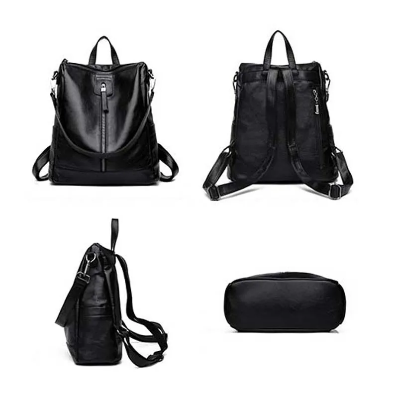  Women Genuine Leather Embossed Backpack For College Shoulder Bag Female Fashion Backpacks Woman Bac - 32853726409