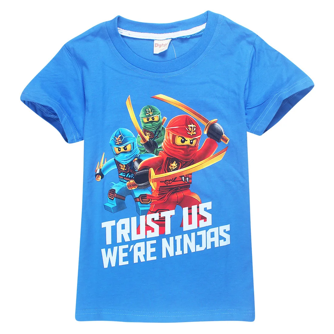 Летние детские футболки из чистого хлопка Legoe Ninjago одежда с героями мультфильмов - Фото №1