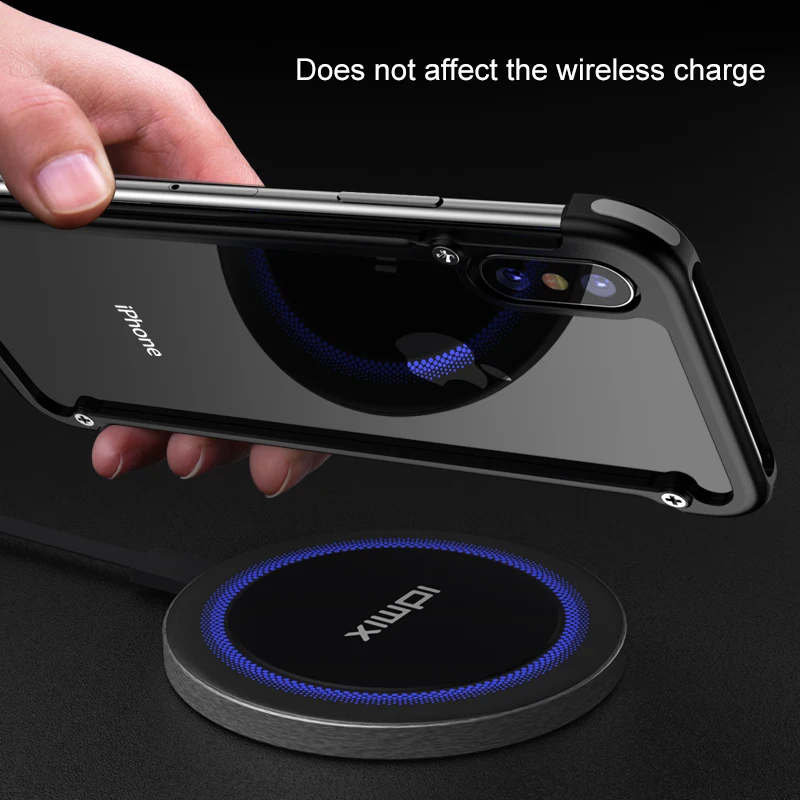 OATSBASF для iPhone XS Роскошная подушка безопасности металлическая индивидуальность ударопрочный защитный корпус для iPhone XS чехол тонкий металлический бампер крышка