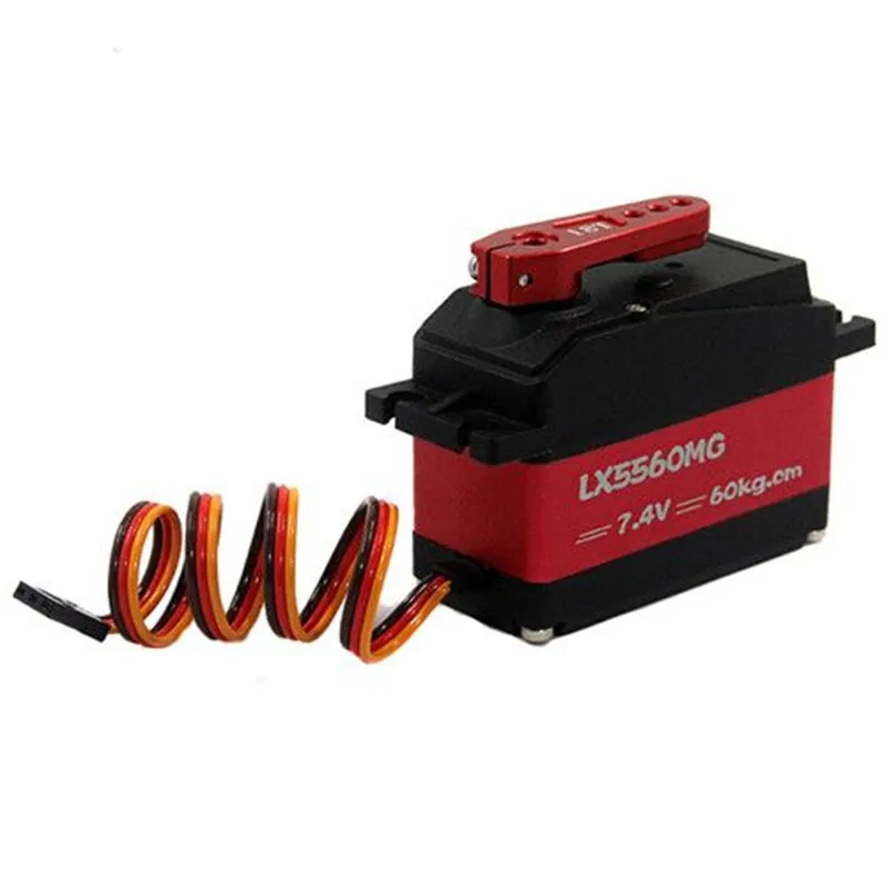 

Waterproof 60kg 7.4V LX5560MG SSG metal gear Digital Servo with 18T metal Arm for 1/5 Redcat HPI Baja RC Car servo Robot ds5160