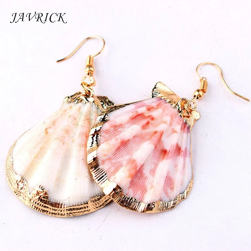 

Boho Earrings Natural Conch Shell Drop Earrings Statement Natural Ocean Beach Jewelry