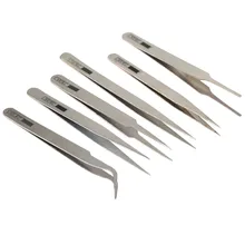 Горячая полезный инструмент 6 шт. нержавеющая сталь Часовщик Ремонт антистатические пинцеты для ювелирных изделий палочки UP Инструменты