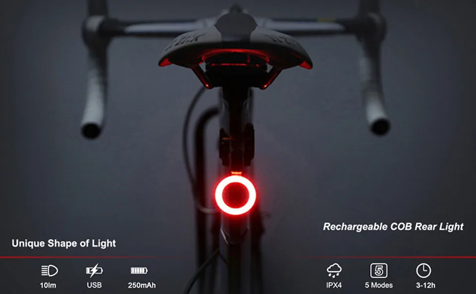 Clearance Multi Lighting Modes Bicycle Light USB Charge Led Bike Light Flash Tail Rear Bicycle Lights for Mountains Bike Seatpost 2