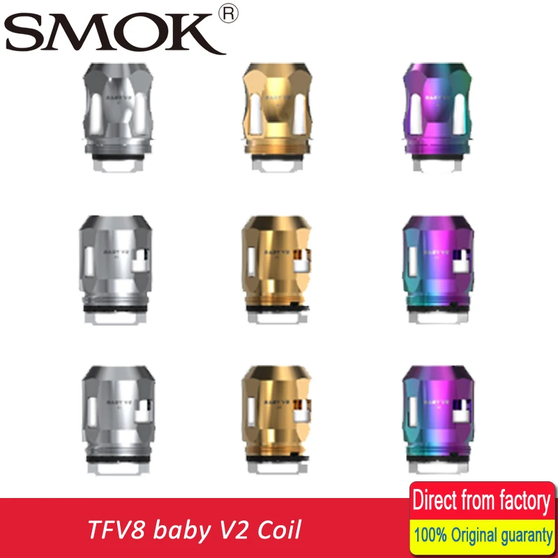 

3pcs/lot Original SMOK TFV8 baby V2 coils Electronic cigarette coils TFV8 baby V2 A1 A2 A3 coils fit SMOK TFV8 baby V2 tank