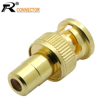 

3PCS/LOT DELUXE GOLD-PLATED BNC CONNECTOR HIGH QUALITY BNC MALE TO RCA FEMALE ADAPTER FOR CCTV SYSTEM
