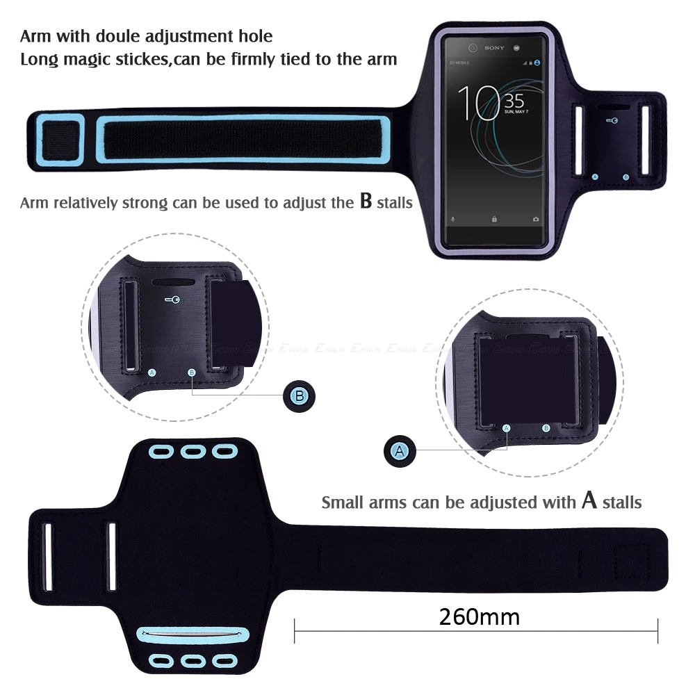 Спортивный чехол для телефона для бега и спортзала для sony Xperia 1 5 10 XZ3 XZ2 XZ1 XZ XZS XA2 XA1 Plus ультра компактный Премиум чехол на руку