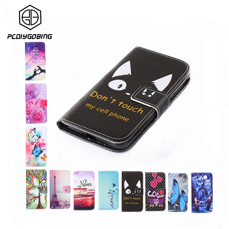 

New Wallet Style Colour Rose Flower Tower Pattern Full Cover Top Flip Painting PU Leather Case For Lenovo S660 / 4.7 inch