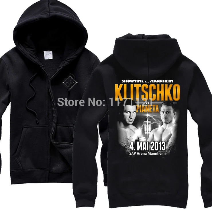 6 видов Винтаж mma боксер Klitschko хлопок молния толстовки оболочка куртка бренд уличная бокс герой победитель скейтборд настроить