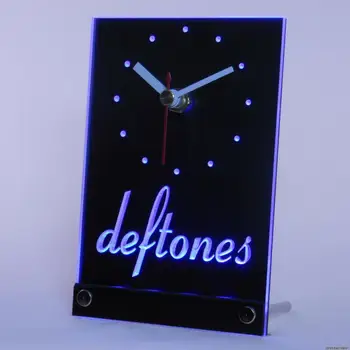 

tnc0036 deftones Punk Muisc Bar Beer Table Desk 3D LED Clock