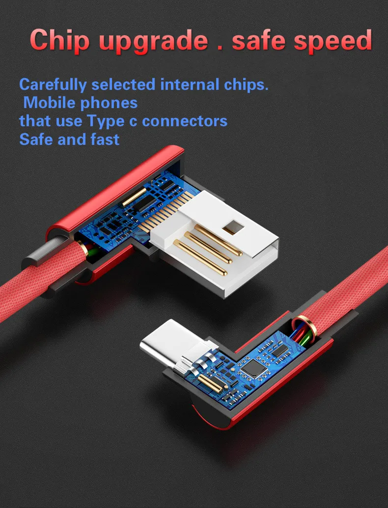 Кабель micro usb Micro USB Быстрый кабель для зарядки USB type-C шнур для зарядка для айфона iPhone xr 5 5s huawei samsung S9 xiaomi redmi note 7 oneplus 6t 90 градусов USB-C кабель линии L формы usb кабель