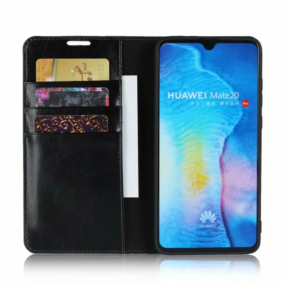 Для huawei mate 20X Crazy Horse зернистый флип-кошелек из натуральной кожи чехол для телефона с держателем для карт для huawei mate 20/mate 20 Pro