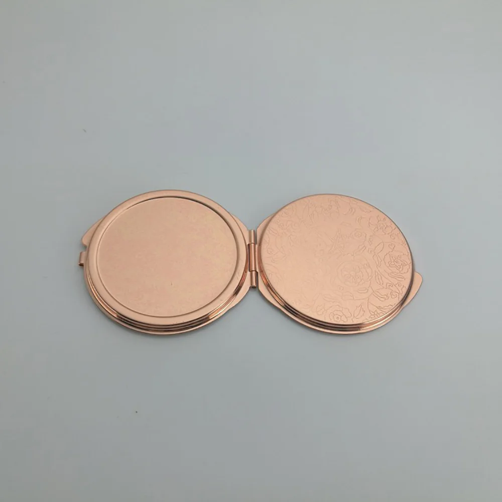 Металлическое розовое золото компактное зеркальце для макияжа портативное двустороннее зеркало складная сумка компактное зеркало для нанесения макияжа легко открыть макияж Mirro