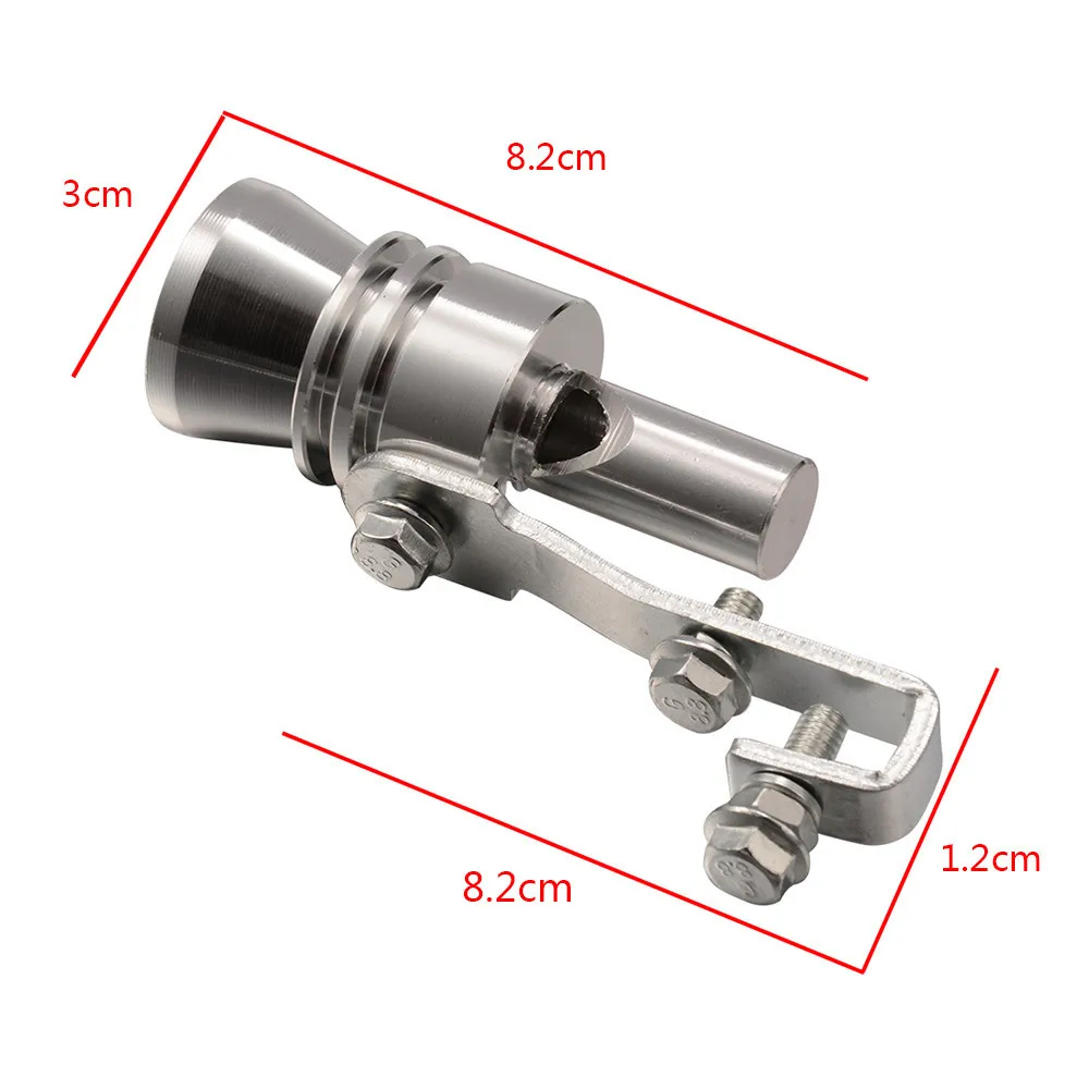 Автомобильный глушитель выхлопной трубы, универсальный глушитель выхлопной трубы, автомобильный турбо-звуковой свисток серебряного цвета, автомобильный глушитель XL