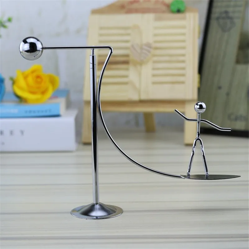 

Creative gift 3D Fun Rotate small Kinetic Art Swing Lover Perpetual Motion Dynamic Balancing Instrument Home Decor Office Desk