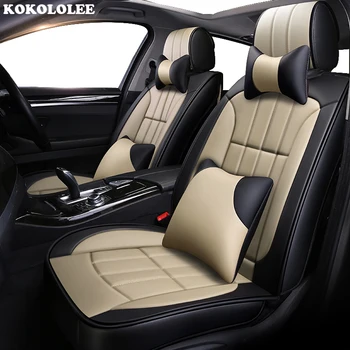 

kokololee PU Leather car seat covers For Toyota Corolla Camry Rav4 Auris Prius Yalis Avensis SUV auto accessories car sticks
