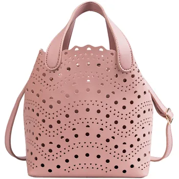 

Summer Women'S Dot Hollow Casual Handbag Ladies Composite Bag Handbag Fashion Messenger Bag Shoulder Bag Beach Bag