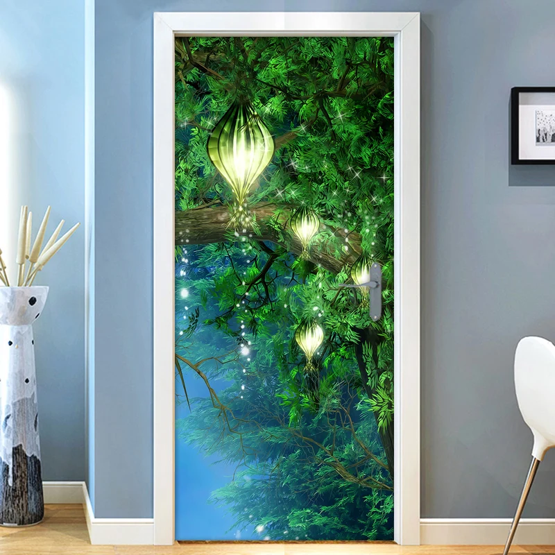 

Beautiful Forest 3D Poster Door Stickers Mural Children Room Bedroom Decorative DIY Self-adhesive PVC Vinyl Wallpaper Door Decal