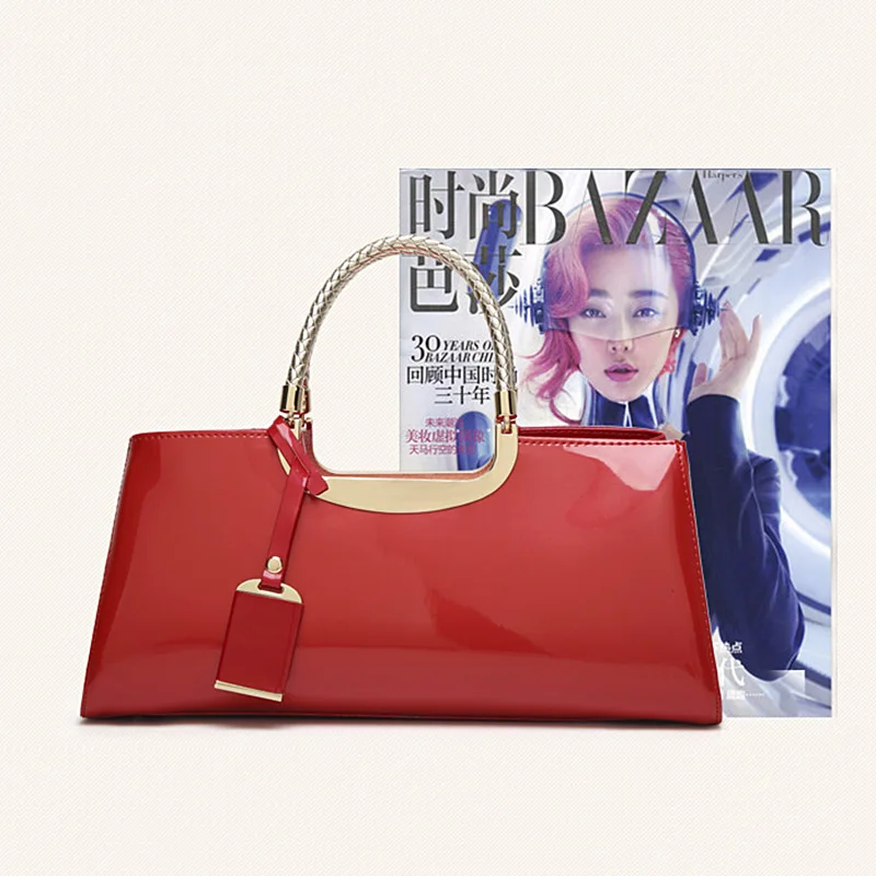 Luxurious Women Handbag Brand Design Patent Leather Solid Evening Bags High Quality Messenger Crossbody Bag For Women Bride Tote Luxurious Women Handbag Brand Design Patent Leather Solid Evening Bags High Quality Messenger Crossbody Bag For Women Bride Tote
