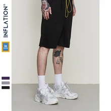 INFLATION, модные мужские шорты в стиле хип-хоп, мужские летние шорты с эластичной резинкой на талии, шорты до колена, 9360S