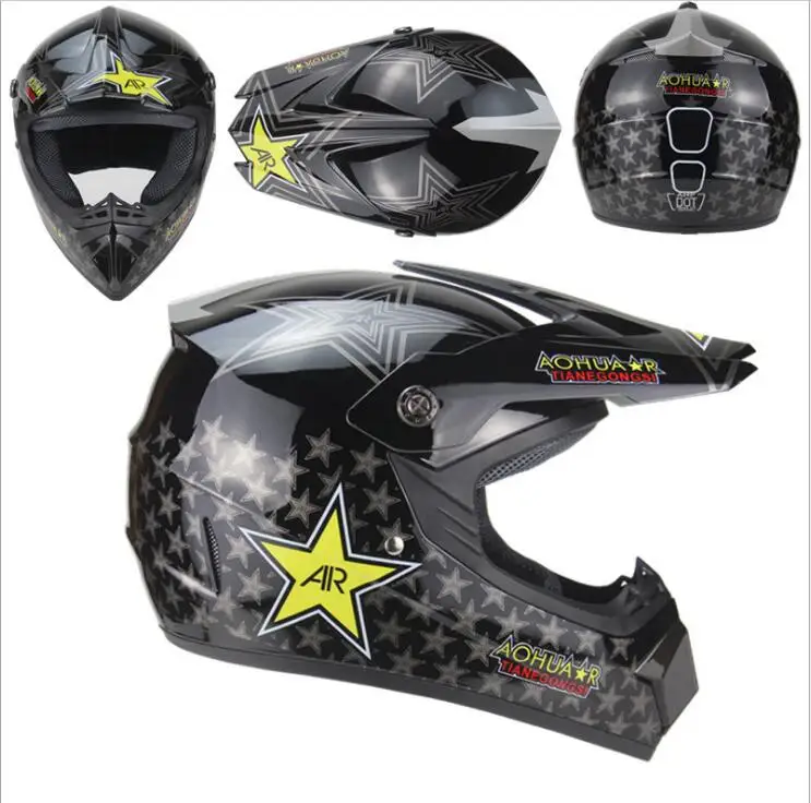 High quality fashion, personality four seasons motorcycle off- road helmet men and women capacitor helmet full helmet - Цвет: 12
