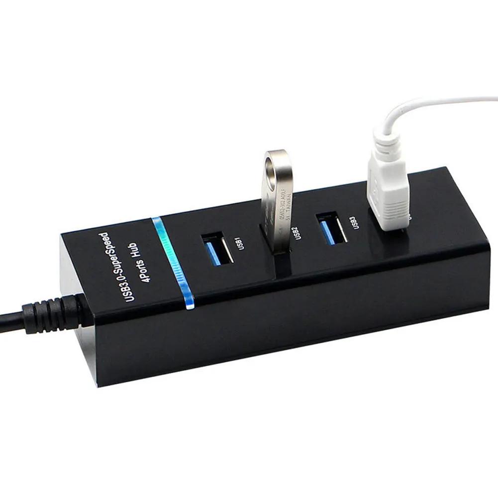 4 порта USB 3,0 мульти концентратор разветвитель расширения Настольный ПК адаптер Высокая скорость LN LAMG0017 высокое качество