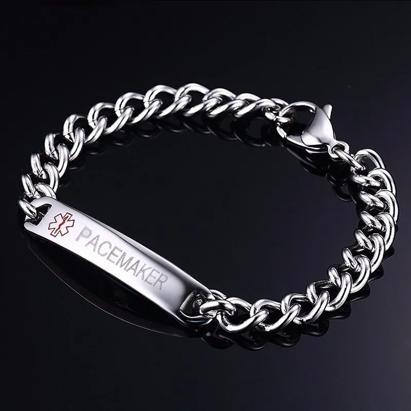 

PACEMAKER BLOOD THINNER COUMADIN EPILEPSY WARFARIN TYPE 2 DIABETES Men Chain Medical Diseases Bracelet for Male Jewelry