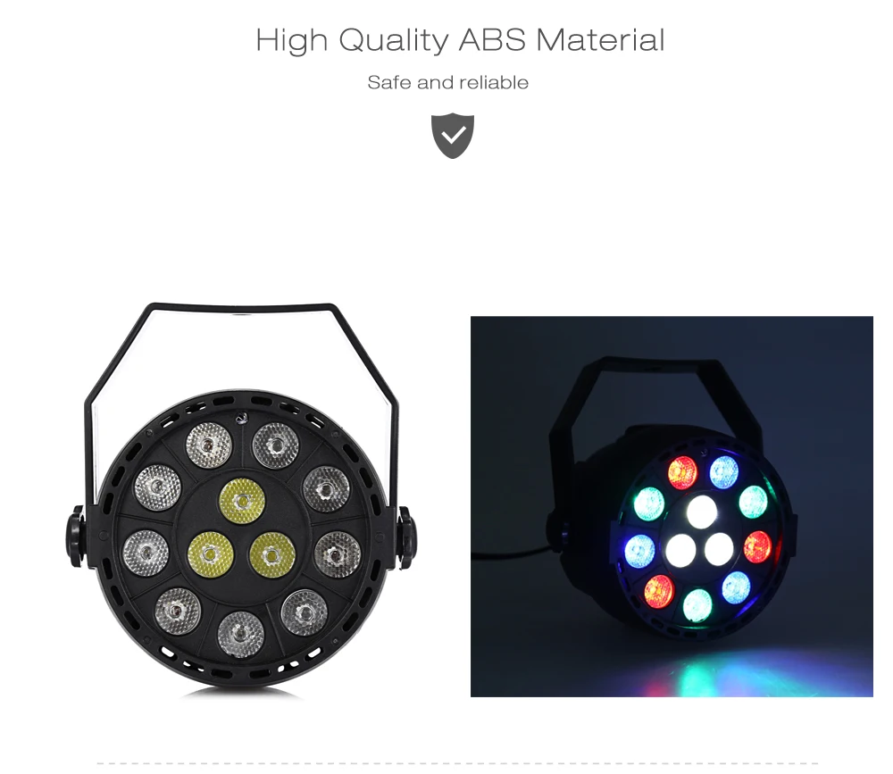 Lightme RGBW 12 LEDs Digital Display Par Light Stage Lamp with Remote Controller