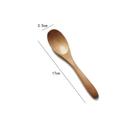 spoon-17x3.5cm-2 Миниатюрная деревянная ложка суп детская молочная смесь ложка чайная ложка медовая ложка для дома отель ложка для специй для домашнего ресторана - Цвет: spoon-17x3.5cm-2