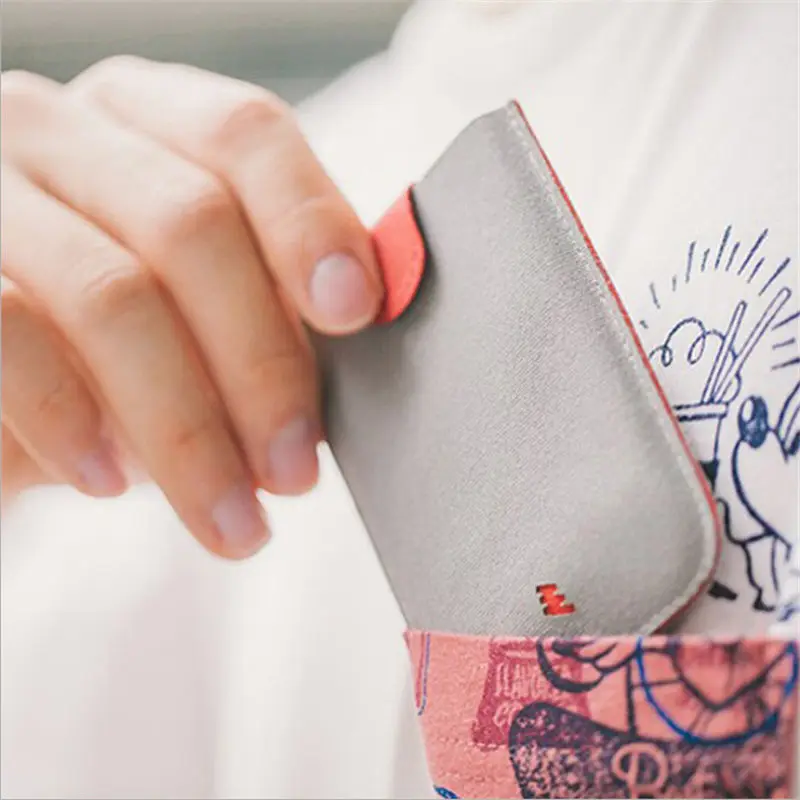 

LKEEP Ultra Slim Pull Cards Holders Colorful Gradient Smart Card Men Wallets Money Bags Portable Cards Money Women Short Purses