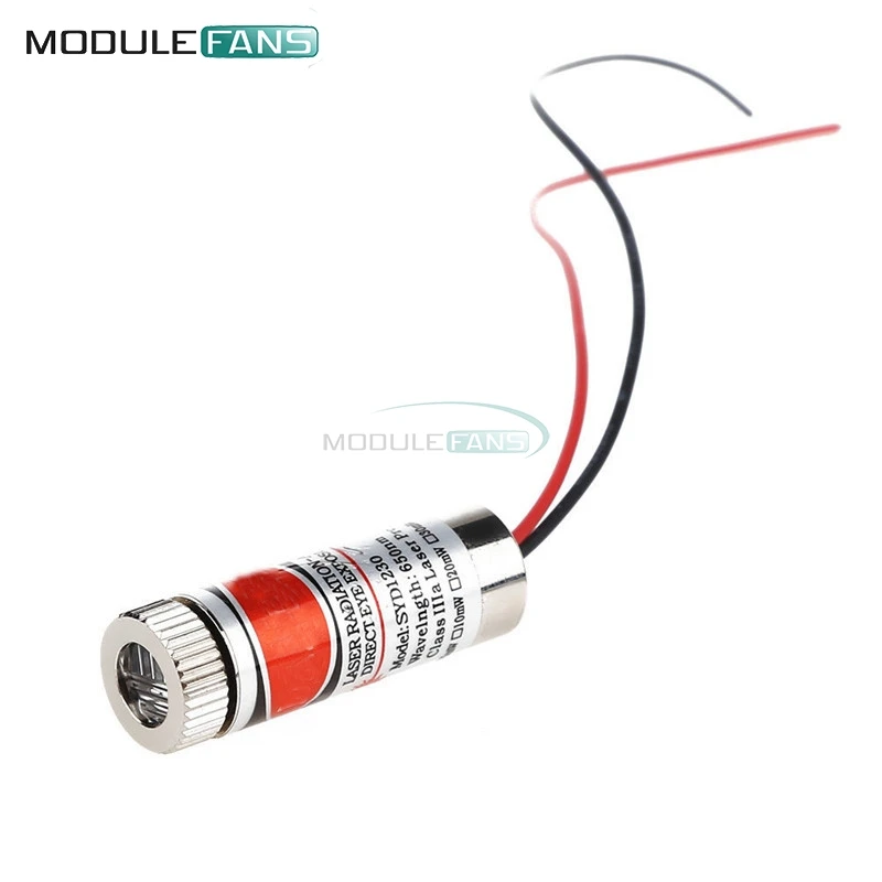 

650nm 5mW Red Line Laser Module Head Glass Lens Focusable Industrial Class Grade 3V 5V